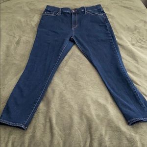 Ann Taylor Loft high rise skinny ankle jeans